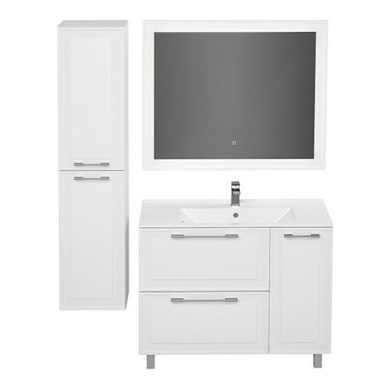 Тумба напольная с раковиной Mirsant Адель 100 см (раковина More 100) белый фото 6