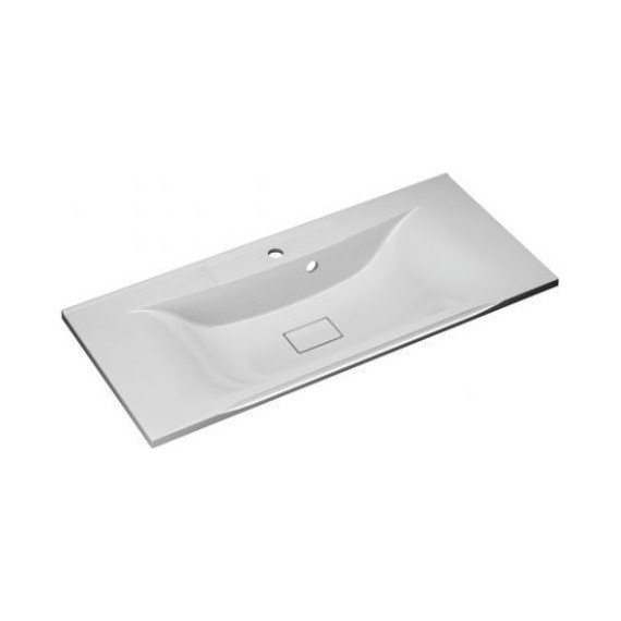 Тумба напольная с раковиной Mirsant Next 100 см (раковина Premier 1000), белый фото 3