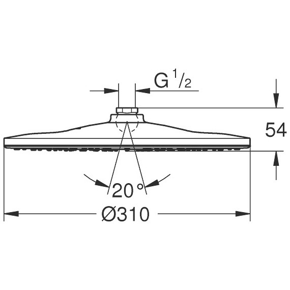 Верхний душ Grohe Rainshower 310 Mono 26561000 фото 3