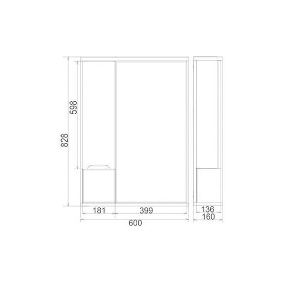 Зеркало-шкаф Mirsant Soho 60 см L - 2 Зеркало-шкаф Mirsant Soho 60 см L фото 2