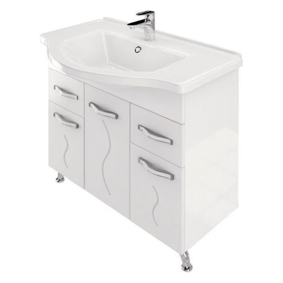 Тумба напольная с раковиной Mirsant Сандра 80 см, белый - 2 Тумба напольная с раковиной Mirsant Сандра 80 см, белый фото 2