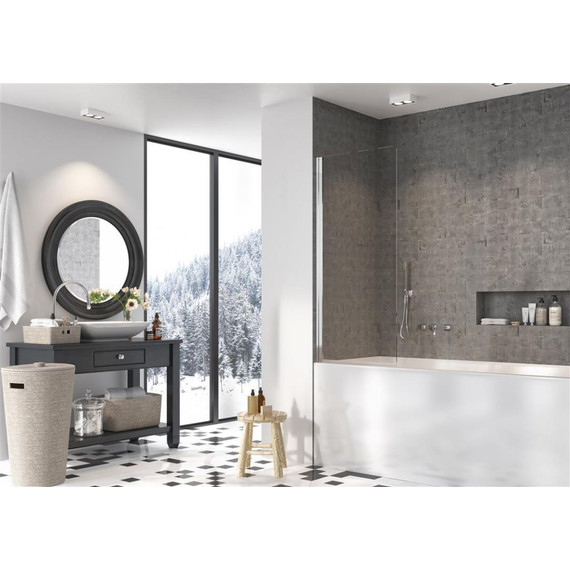 Шторка для ванны Radaway Nes 8 PNJ I 70 см 10061070-01-01L (стекло 8 мм), хром/прозрачное фото 2