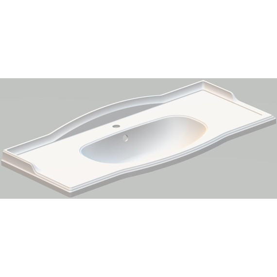 Тумба напольная с раковиной Opadiris Лаура 100 см, белый/бежевая патина - 8 Тумба напольная с раковиной Opadiris Лаура 100 см, белый/бежевая патина фото 8