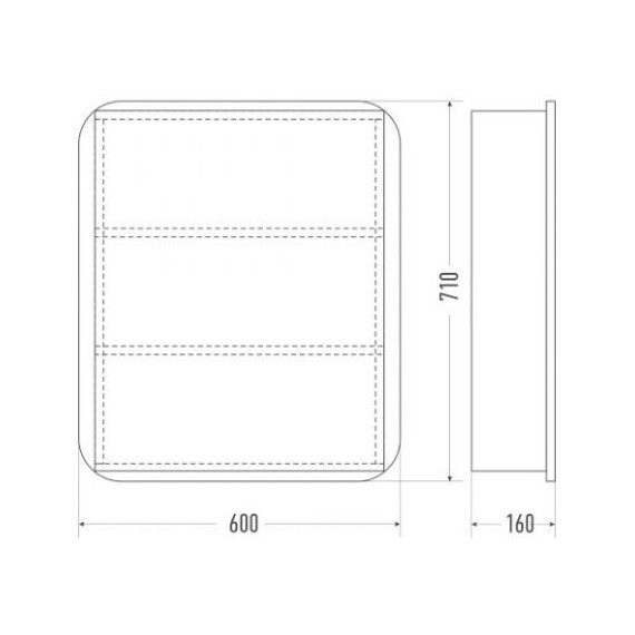 Зеркало-шкаф Mirsant Фарида 18/1 60 см - 2 Зеркало-шкаф Mirsant Фарида 18/1 60 см фото 2