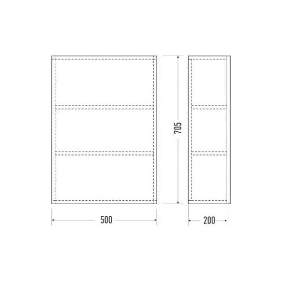 Зеркало-шкаф Mirsant Фарида 18 50 см - 2 Зеркало-шкаф Mirsant Фарида 18 50 см фото 2