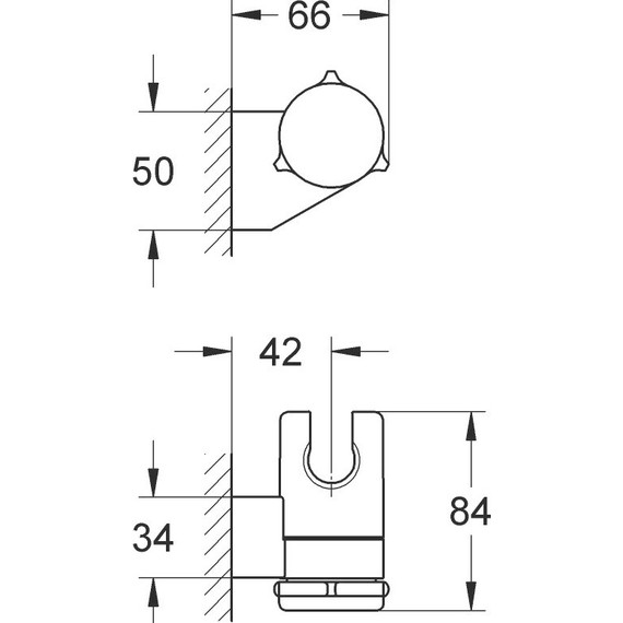Держатель душевой лейки Grohe Tempesta Classic 27595000 фото 2