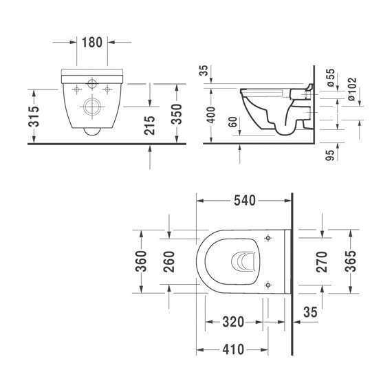 Унитаз подвесной Duravit Starck 3 Rimless 45270900A1 с крышкой микролифт фото 5