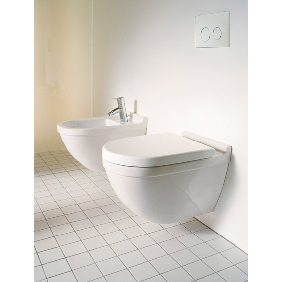 Унитаз подвесной Duravit Starck 3 Rimless 45270900A1 с крышкой микролифт фото 2