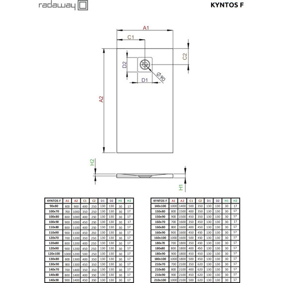 Поддон мраморный Radaway Kyntos F Black 160х100 см HKF160100-54, черный - 7 Поддон мраморный Radaway Kyntos F Black 160х100 см HKF160100-54, черный фото 7