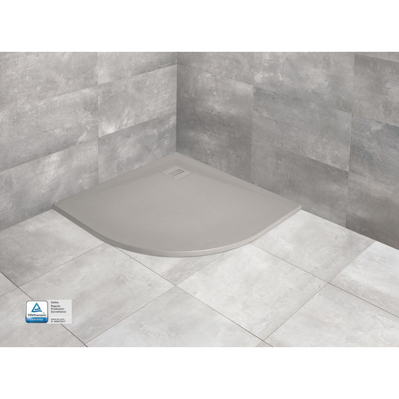 Поддон мраморный Radaway Kyntos A Cemento 90х90 см HKA9090-74, цемент фото 3
