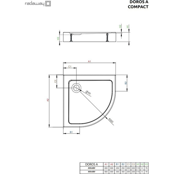Поддон акриловый Radaway Doros A Compact 80х80 см SDRA8080-05 - 3 Поддон акриловый Radaway Doros A Compact 80х80 см SDRA8080-05 фото 3