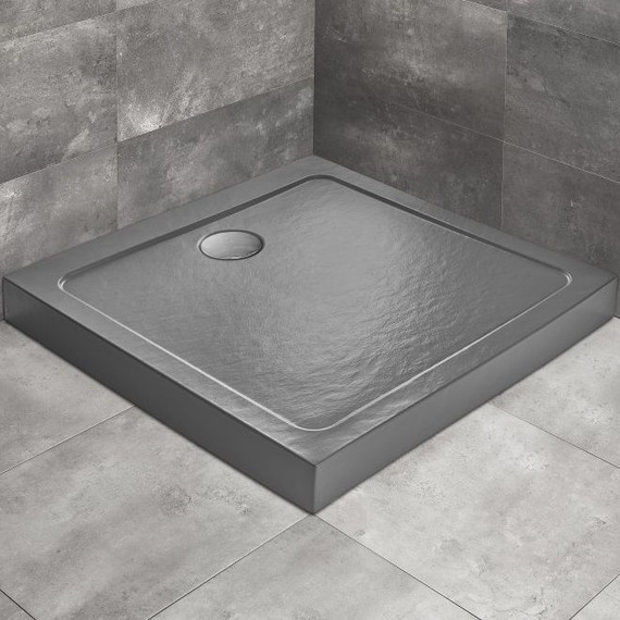Поддон акриловый Radaway Doros C Compact Stone Anthracite 90х90 см SDRC9090-05-64S, антрацит фото 