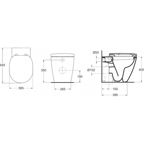 Унитаз приставной Ideal Standard Connect E803401 - 5 Унитаз приставной Ideal Standard Connect E803401 фото 5