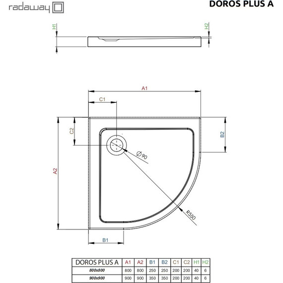 Поддон акриловый Radaway Doros Plus A 80х80 см SDRPA8080-01 - 3 Поддон акриловый Radaway Doros Plus A 80х80 см SDRPA8080-01 фото 3