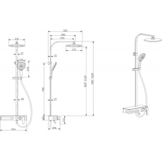 Душевая стойка Bravat Meissen F6277312CP-A-ENG - 3 Душевая стойка Bravat Meissen F6277312CP-A-ENG фото 3