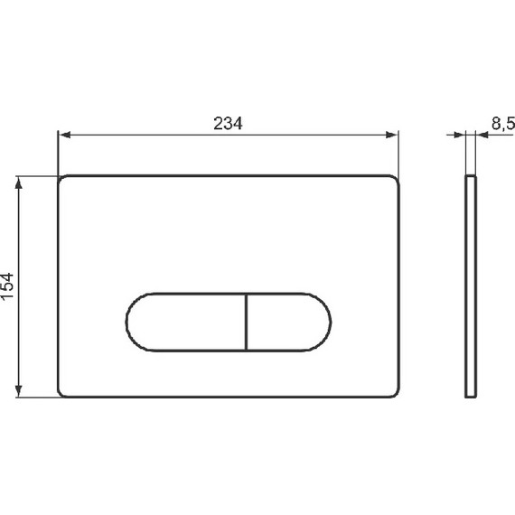 Кнопка смыва Ideal Standard Oleas M1 R0115A6, черный - 3 Кнопка смыва Ideal Standard Oleas M1 R0115A6, черный фото 3