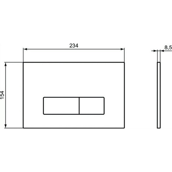 Кнопка смыва Ideal Standard Oleas M2 R0121A6, черный фото 3
