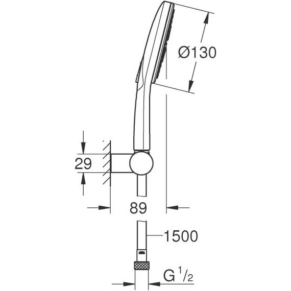 Душевой гарнитур Grohe Rainshower SmartActive 130 26580LS0, белая луна фото 2