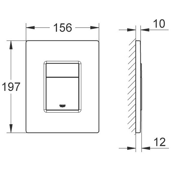 Кнопка смыва Grohe Skate Cosmopolitan 38732P00, хром матовый - 5 Кнопка смыва Grohe Skate Cosmopolitan 38732P00, хром матовый фото 5