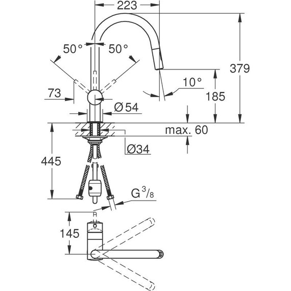 Смеситель для кухни Grohe Minta 32321002 - 5 Смеситель для кухни Grohe Minta 32321002 фото 5