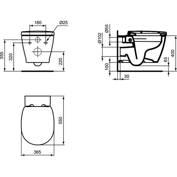 Унитаз подвесной безободковый Ideal Standard Connect E814901 - 9 Унитаз подвесной безободковый Ideal Standard Connect E814901 фото 9
