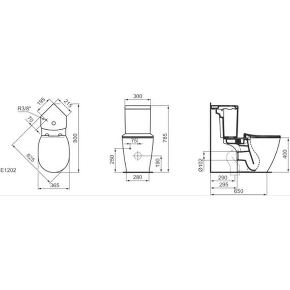 Унитаз-компакт угловой безободковый Ideal Standard Connect AquaBlade E042901 - 4 Унитаз-компакт угловой безободковый Ideal Standard Connect AquaBlade E042901 фото 4