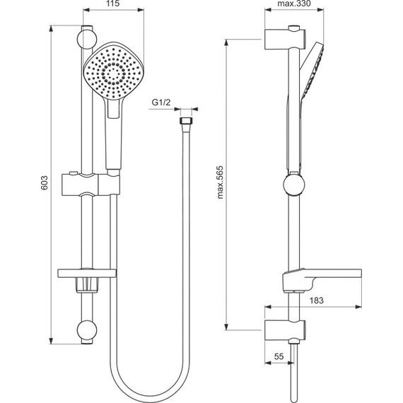 Набор смесителей 3 в 1 для ванны с коротким изливом Ideal Standard Ceraplan III BD005AA - 4 Набор смесителей 3 в 1 для ванны с коротким изливом Ideal Standard Ceraplan III BD005AA фото 4