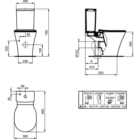Унитаз-компакт безободковый Ideal Standard Connect Air AquaBlade E009701 фото 3