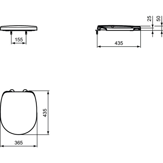Сиденье с крышкой для унитаза Ideal Standard Connect Space микролифт E129101 - 2 Сиденье с крышкой для унитаза Ideal Standard Connect Space микролифт E129101 фото 2