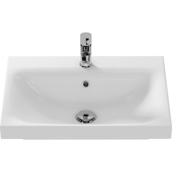 Тумба подвесная с раковиной Aqwella Сити 60 см CI0106DB, дуб балтийский, Цвет фасада: дуб балтийский фото 9