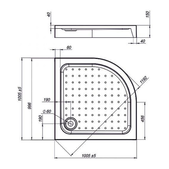 Поддон акриловый Sole Omega/Radius 100х100 см фото 2