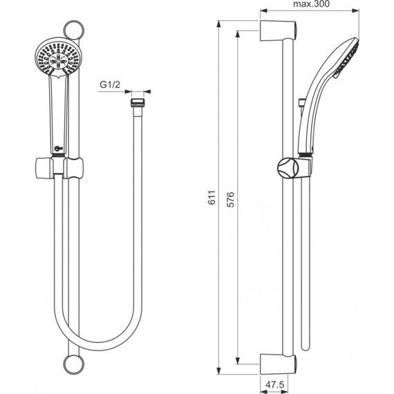 Набор смесителей 3 в 1 для ванны с коротким изливом Ideal Standard Alpha BD004AA фото 5