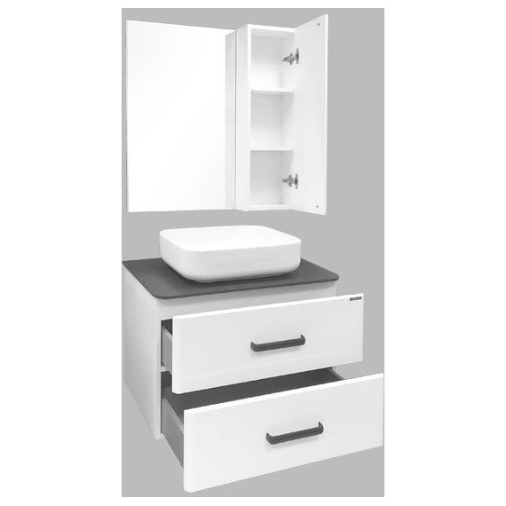 Тумба подвесная с раковиной Comforty Амстердам 75 см, белый - 6 Тумба подвесная с раковиной Comforty Амстердам 75 см, белый фото 6