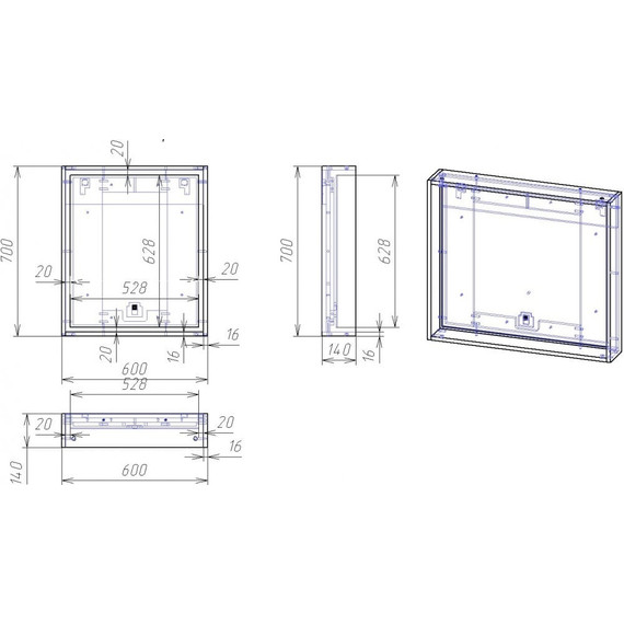 Зеркало Cersanit Louna 60 см LU-LOU60-Os - 11 Зеркало Cersanit Louna 60 см LU-LOU60-Os фото 11