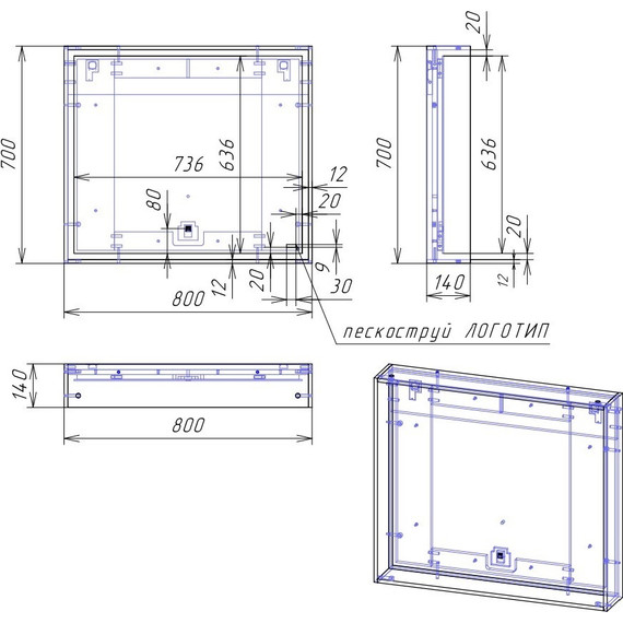Зеркало Cersanit Louna 80 см LU-LOU80-Os - 9 Зеркало Cersanit Louna 80 см LU-LOU80-Os фото 9