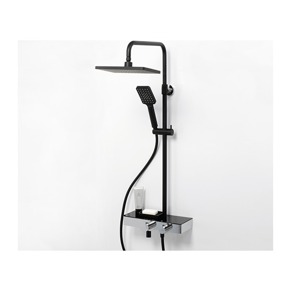 Душевая стойка с термостатом WasserKraft Thermo A11401, черный фото 2