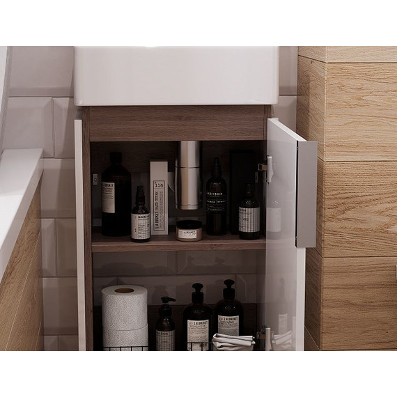 Тумба напольная с раковиной Акватон Бэлла 44 см 1A2215K1BBAZ0, белый/дуб джарра фото 8