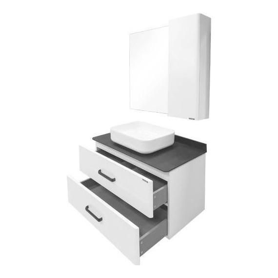 Тумба подвесная с раковиной Comforty Амстердам 95 см, белый фото 5