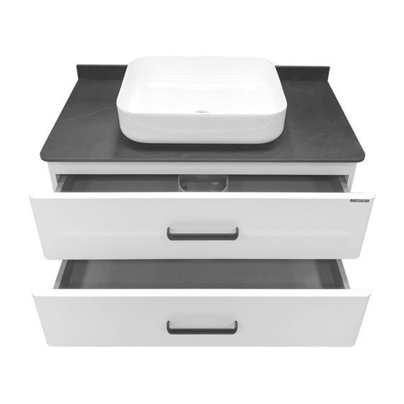 Тумба подвесная с раковиной Comforty Амстердам 95 см, белый фото 6