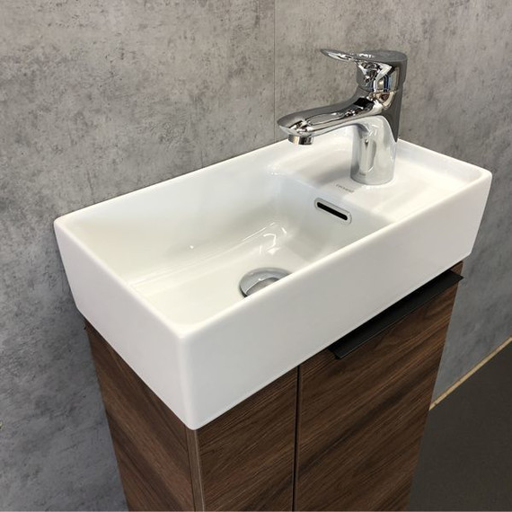 Тумба подвесная с раковиной Comforty Асти 40 см, дуб тёмно-коричневый - 7 Тумба подвесная с раковиной Comforty Асти 40 см, дуб тёмно-коричневый фото 7