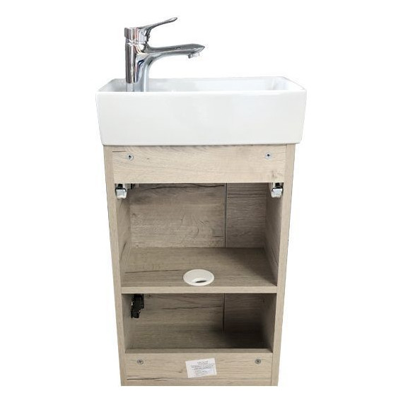 Тумба подвесная с раковиной Comforty Асти 40 см, дуб дымчатый - 8 Тумба подвесная с раковиной Comforty Асти 40 см, дуб дымчатый фото 8