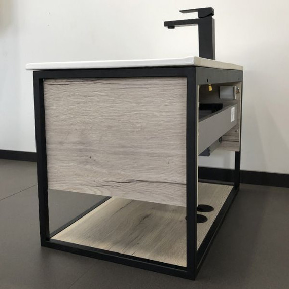 Тумба подвесная с раковиной Comforty Бонн 75 см, дуб дымчатый - 6 Тумба подвесная с раковиной Comforty Бонн 75 см, дуб дымчатый фото 6