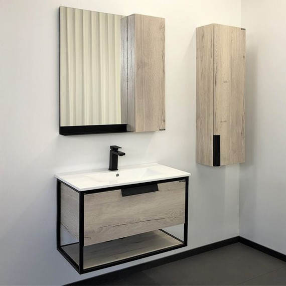 Тумба подвесная с раковиной Comforty Бонн 75 см, дуб дымчатый - 9 Тумба подвесная с раковиной Comforty Бонн 75 см, дуб дымчатый фото 9