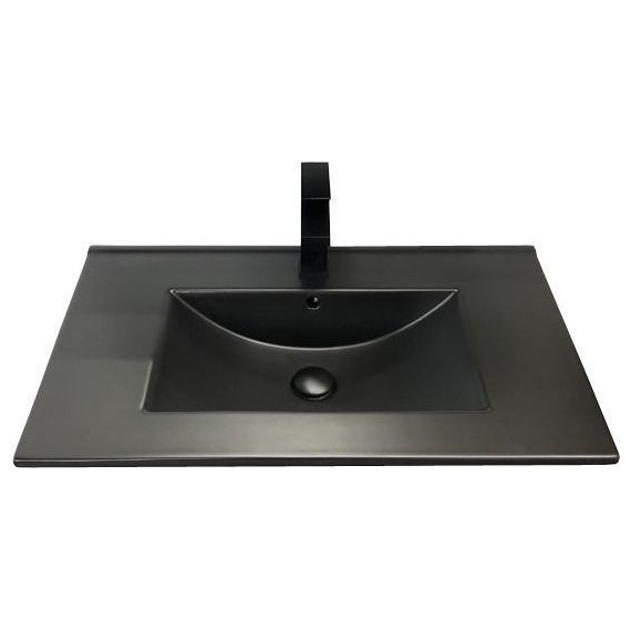 Тумба подвесная с раковиной Comforty Бонн 75 см, дуб тёмный фото 4