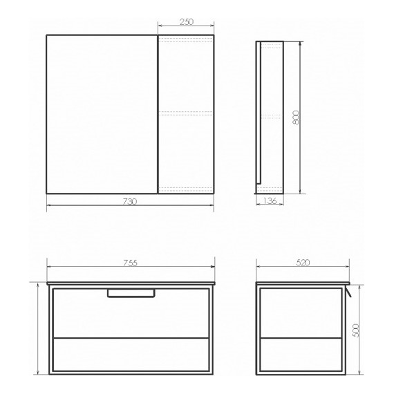 Тумба подвесная с раковиной Comforty Бонн 75 см, дуб тёмный фото 9