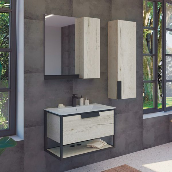 Тумба подвесная с раковиной Comforty Бонн 75 см, дуб дымчатый - 3 Тумба подвесная с раковиной Comforty Бонн 75 см, дуб дымчатый фото 3