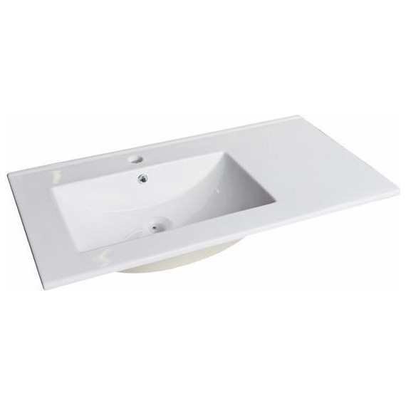 Тумба подвесная с раковиной Comforty Бремен 90 см, дуб белый - 5 Тумба подвесная с раковиной Comforty Бремен 90 см, дуб белый фото 5