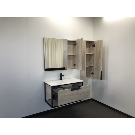 Тумба подвесная с раковиной Comforty Бонн 90 см, дуб дымчатый - 6 Тумба подвесная с раковиной Comforty Бонн 90 см, дуб дымчатый фото 6