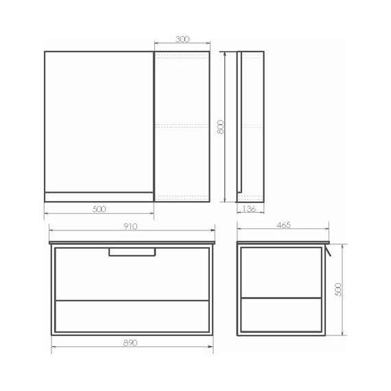 Тумба подвесная с раковиной Comforty Бонн 90 см, дуб тёмный фото 10