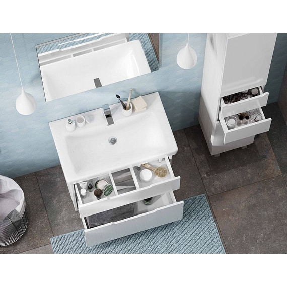 Тумба напольная с раковиной Акватон Дакота 80 см 1A2029K0DAAY0, белый/выбеленное дерево - 8 Тумба напольная с раковиной Акватон Дакота 80 см 1A2029K0DAAY0, белый/выбеленное дерево фото 8